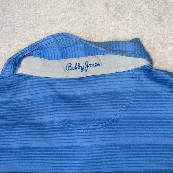 Bobby Jones eFX Performance Cotton Frame Stripe Short Sleeve Polo Shirt Size L - Picture 7 of 12